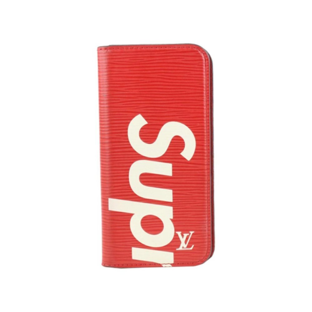 Louis Vuitton Supreme Red Epi Leather iPhone